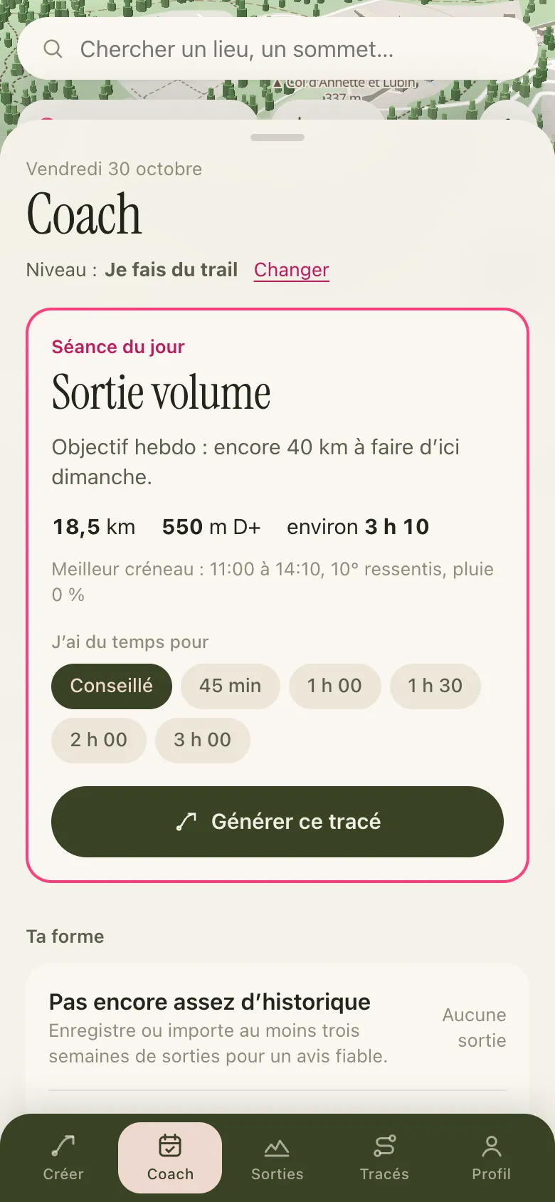 Écran Coach de Butrun